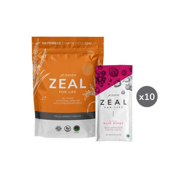 Zeal - Wild Berry - 10 single-serve packets - Zurvita/Zinzino